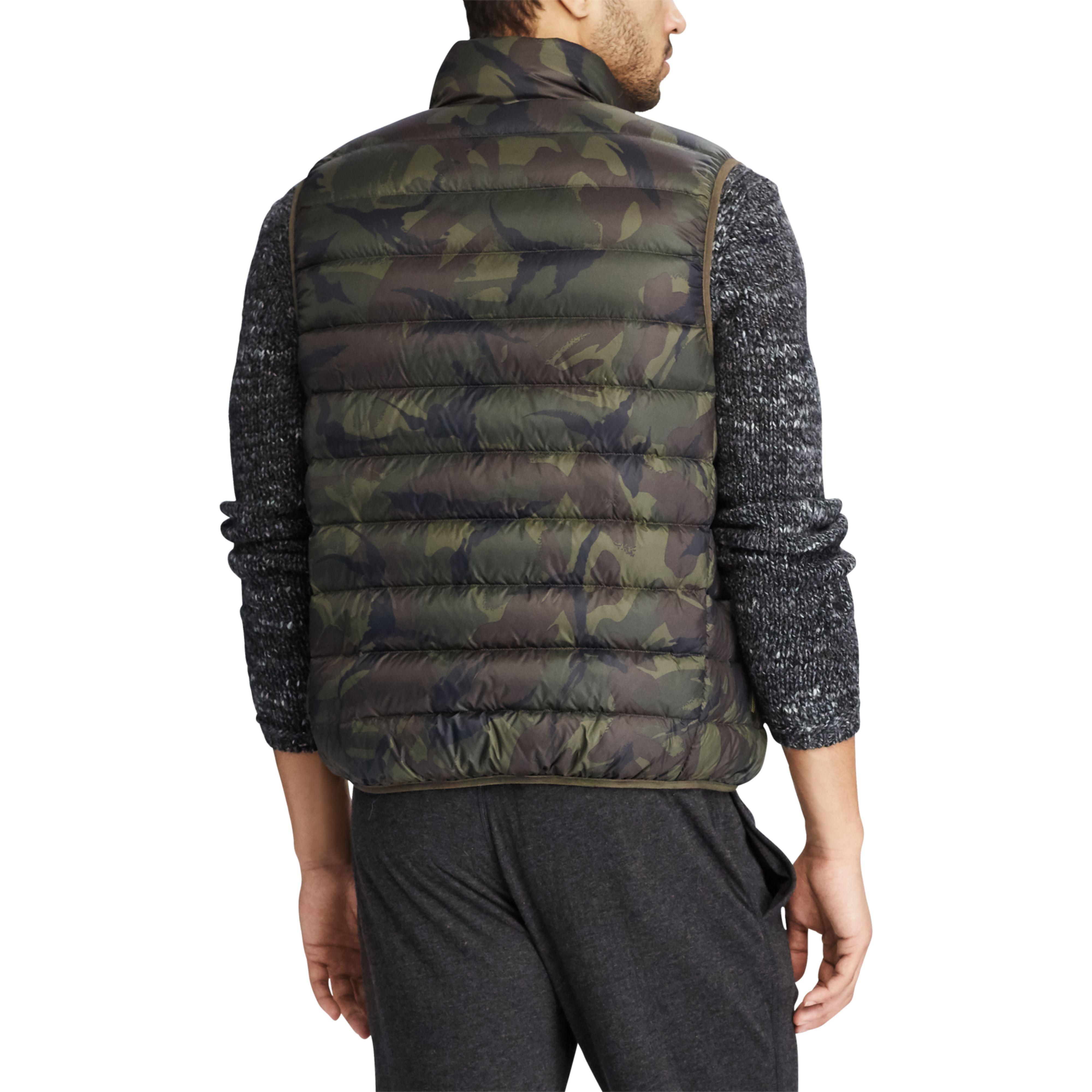 Lyst Polo Ralph Lauren Camo Packable Down Vest for Men