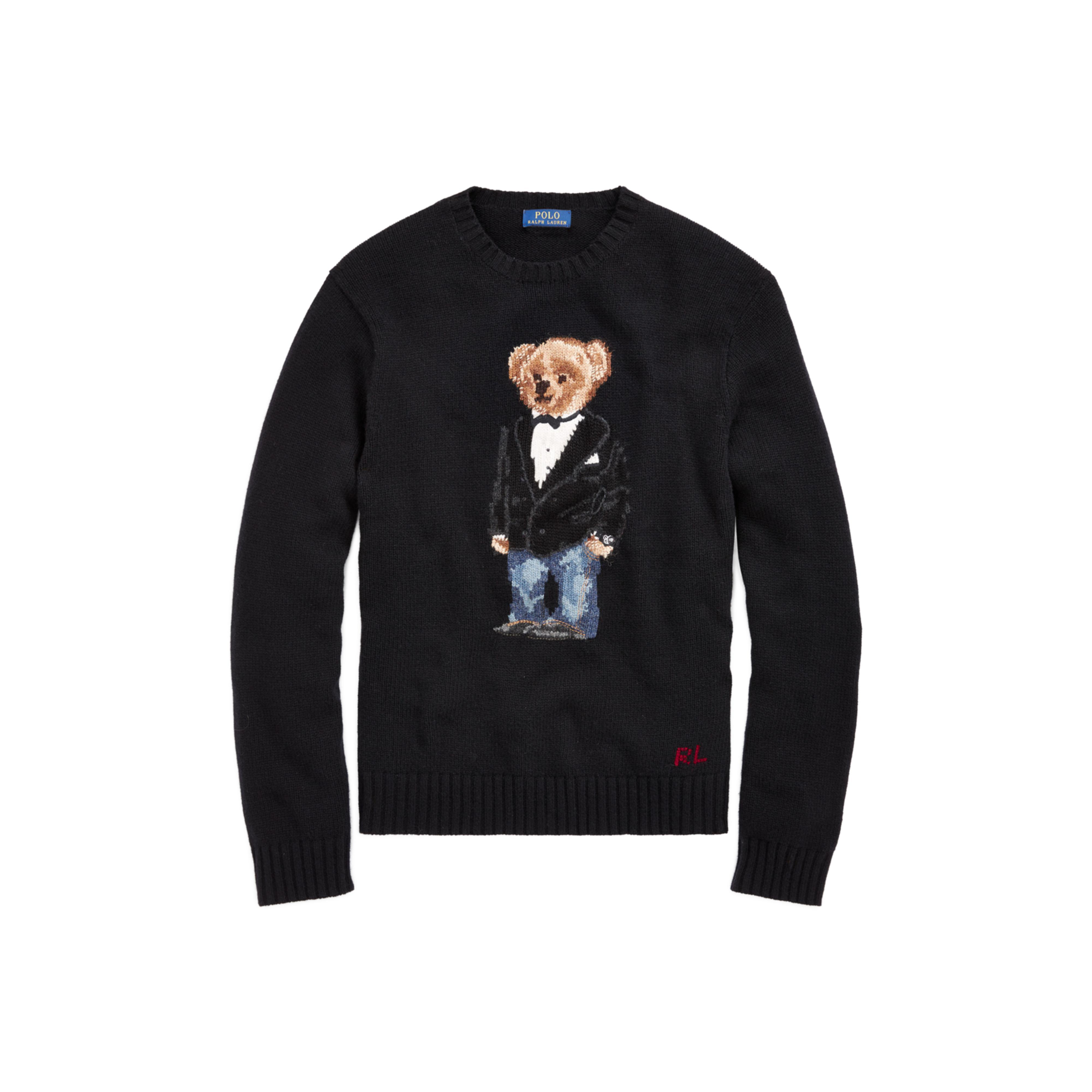 Tuxedo Lauren Polo Wool Black Sweater Men In Ralph For Bear Lyst wOtZqO