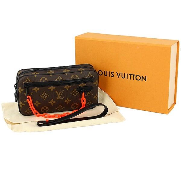 Lyst - Louis Vuitton Virgil Abloh Pochette Volga Monogram Brown Orange Clutch Bag Handbag [new ...