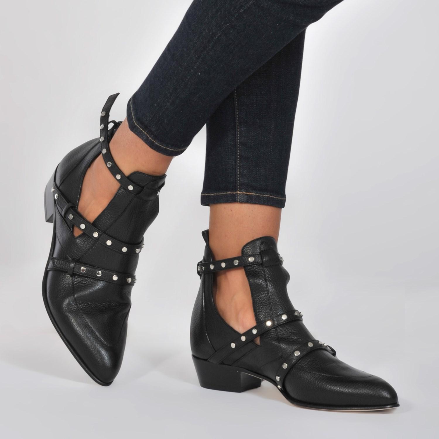 Black Jimmy 'harley' Lyst Cutout Choo In Boots Ankle qpx8TaBx