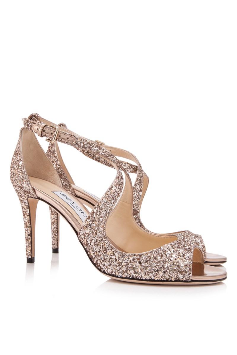 Jimmy Choo Glitter Emily Heeled Sandals 85 in Pink - Save 23% - Lyst