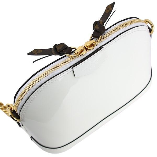 Louis Vuitton Alma Mini Chain Verni Mirror Patent Leather Shoulder Bag White Monogram [new] in ...
