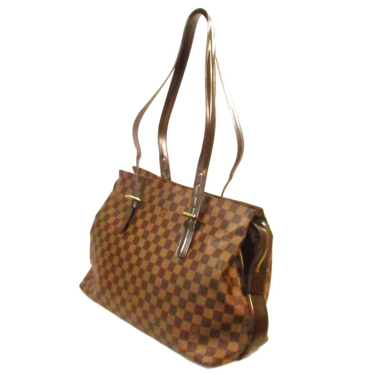 Louis Vuitton Auth Chelsea Shoulder Tote Bag N51119 Damier Brown Used Vintage in Brown - Lyst