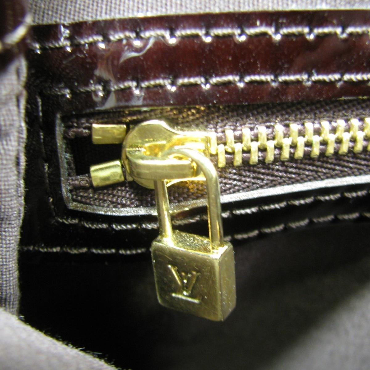 Louis Vuitton Auth Wilshire Pm Hand Bag M93641 Vernis Amarante Used in Purple - Lyst