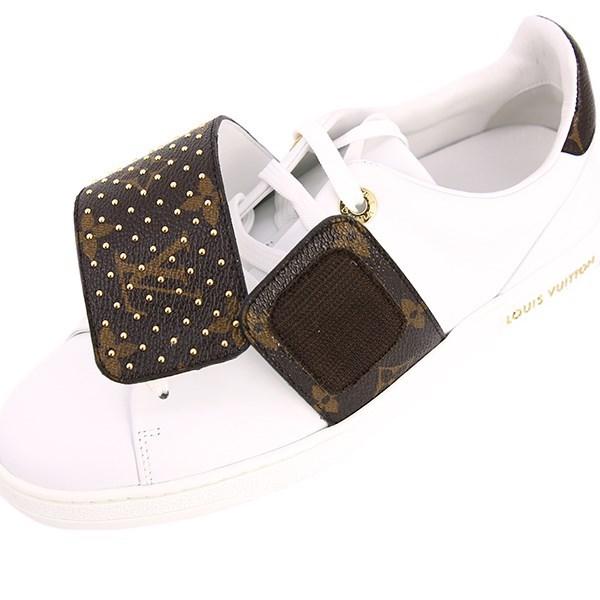 Louis Vuitton Front Row Line Sneakers 351/2 Monogram Studs Calf-leather White Brown Women[new ...