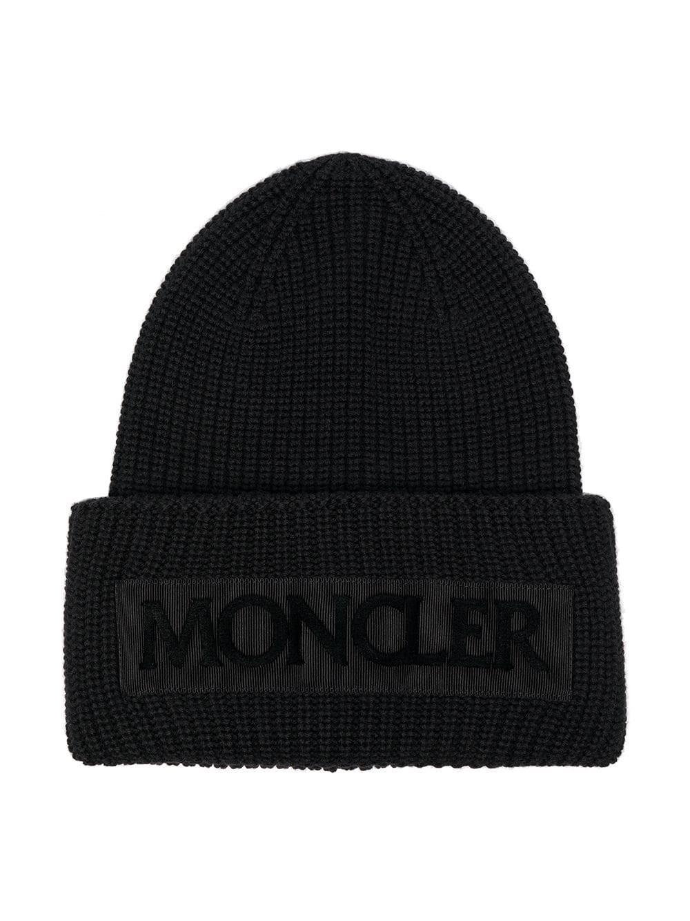 Moncler Women's 9960500979c4999 Black Wool Hat in Black - Lyst
