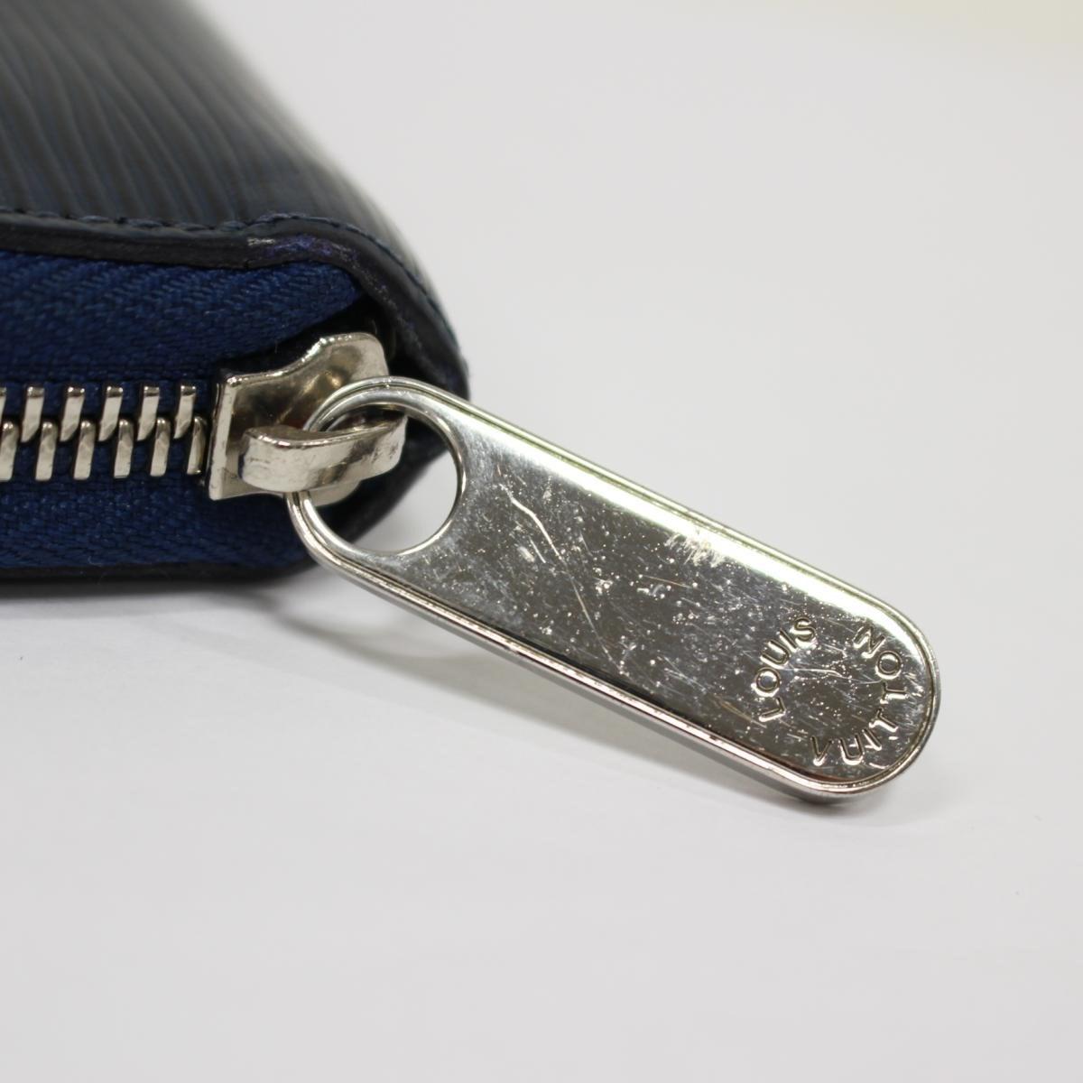 Louis Vuitton Authentic Zippy Wallet Round Purse M61873 Epi Used Vintage in Blue for Men - Lyst