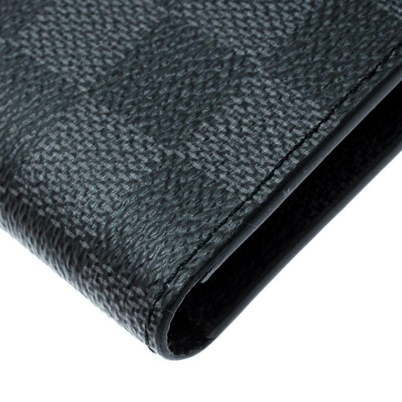 Louis Vuitton Damier Graphite Canvas Long Bifold Wallet in Black for Men - Lyst