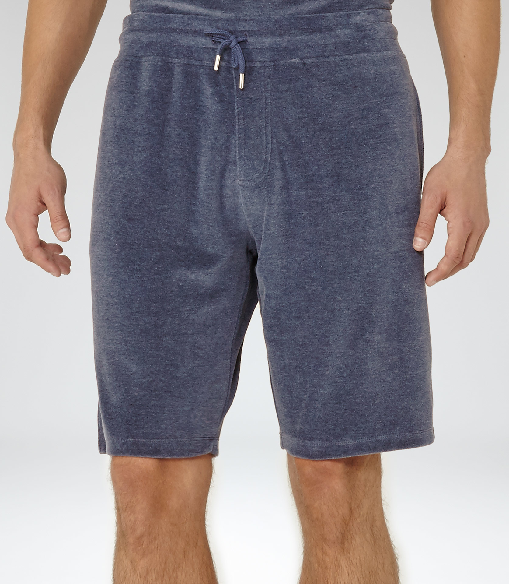 Lyst - Reiss Campari Velour Drawstring Shorts in Blue for Men