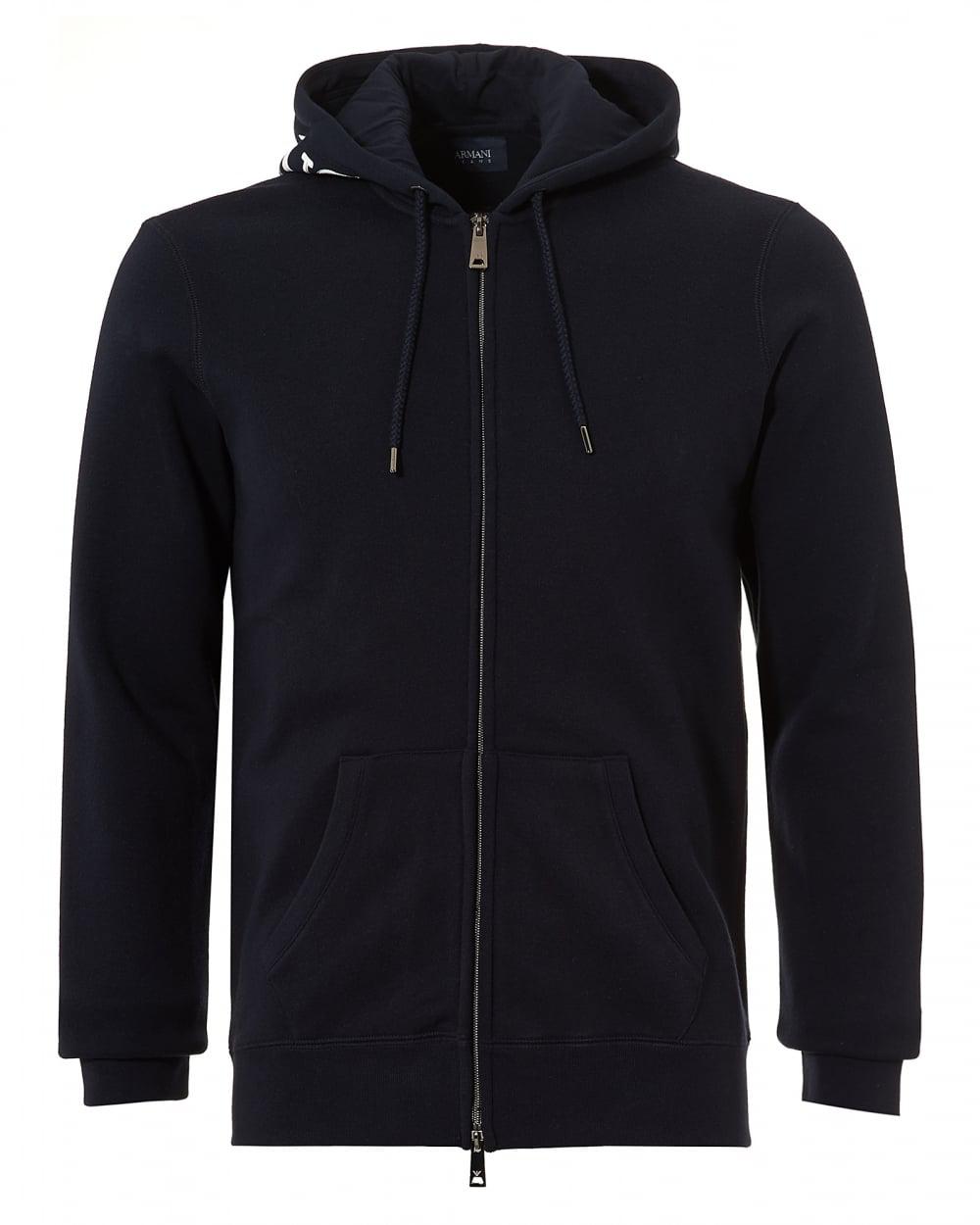 Armani hoodie navy Clearance