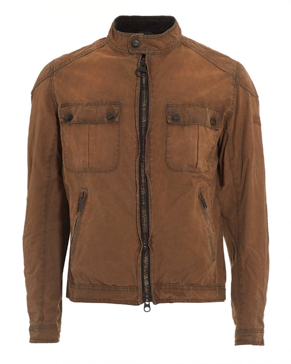 Barbour International Jacket Triumph Locking Distressed Tan Gallery