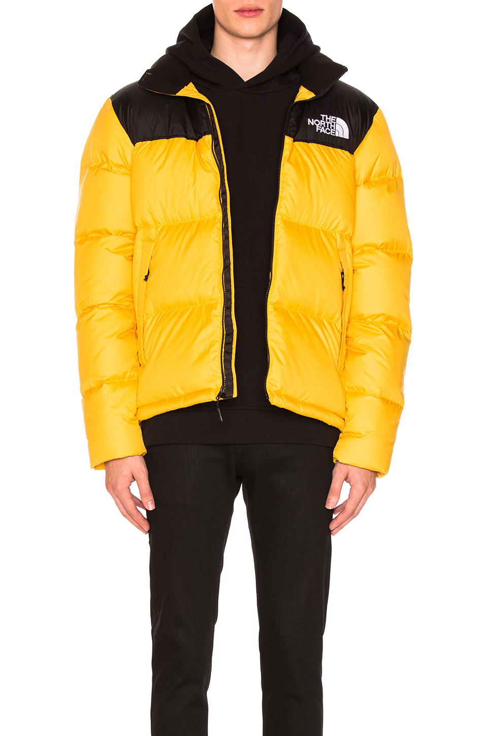 the north face coat yellow