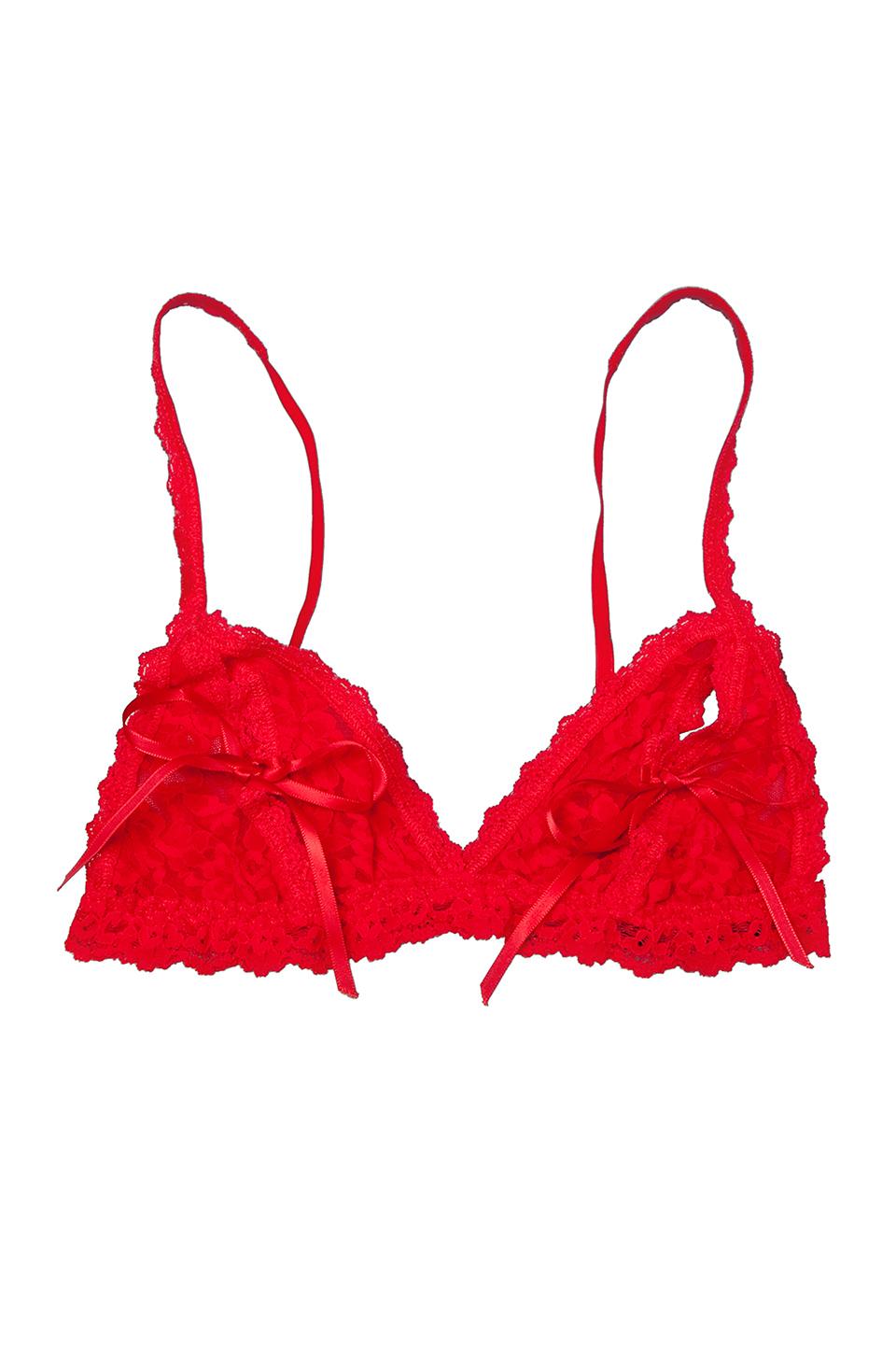 Lyst - Hanky Panky After Midnight Peek-a-boo Bralette in Red