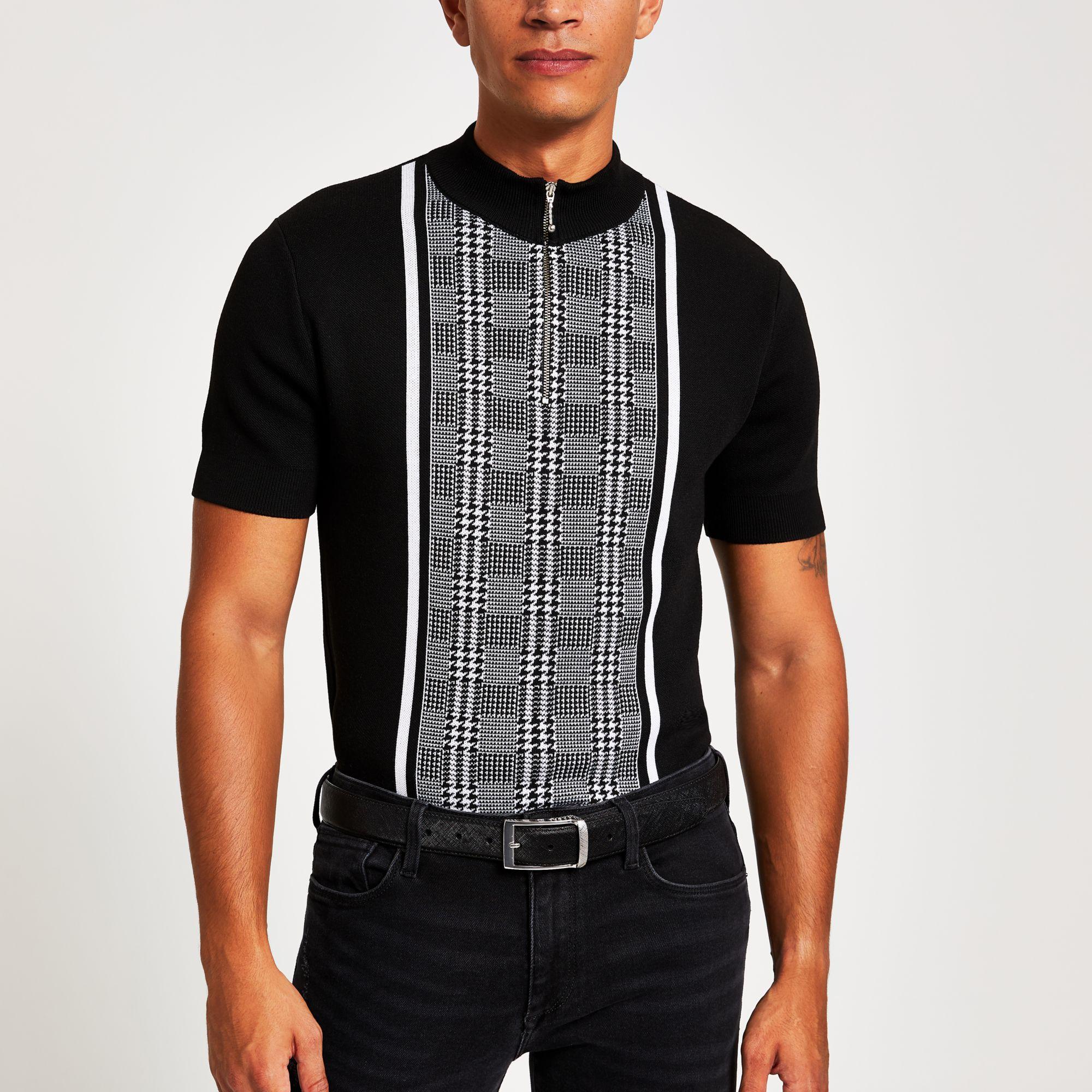 men black check shirt