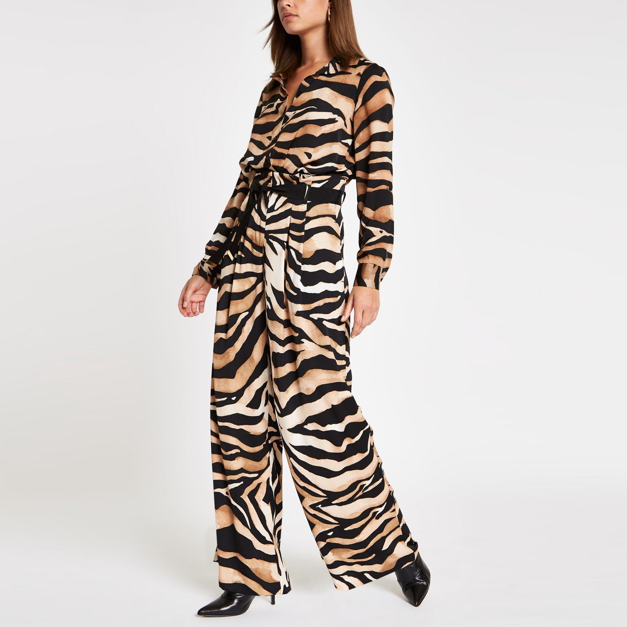 tiger print trousers womens