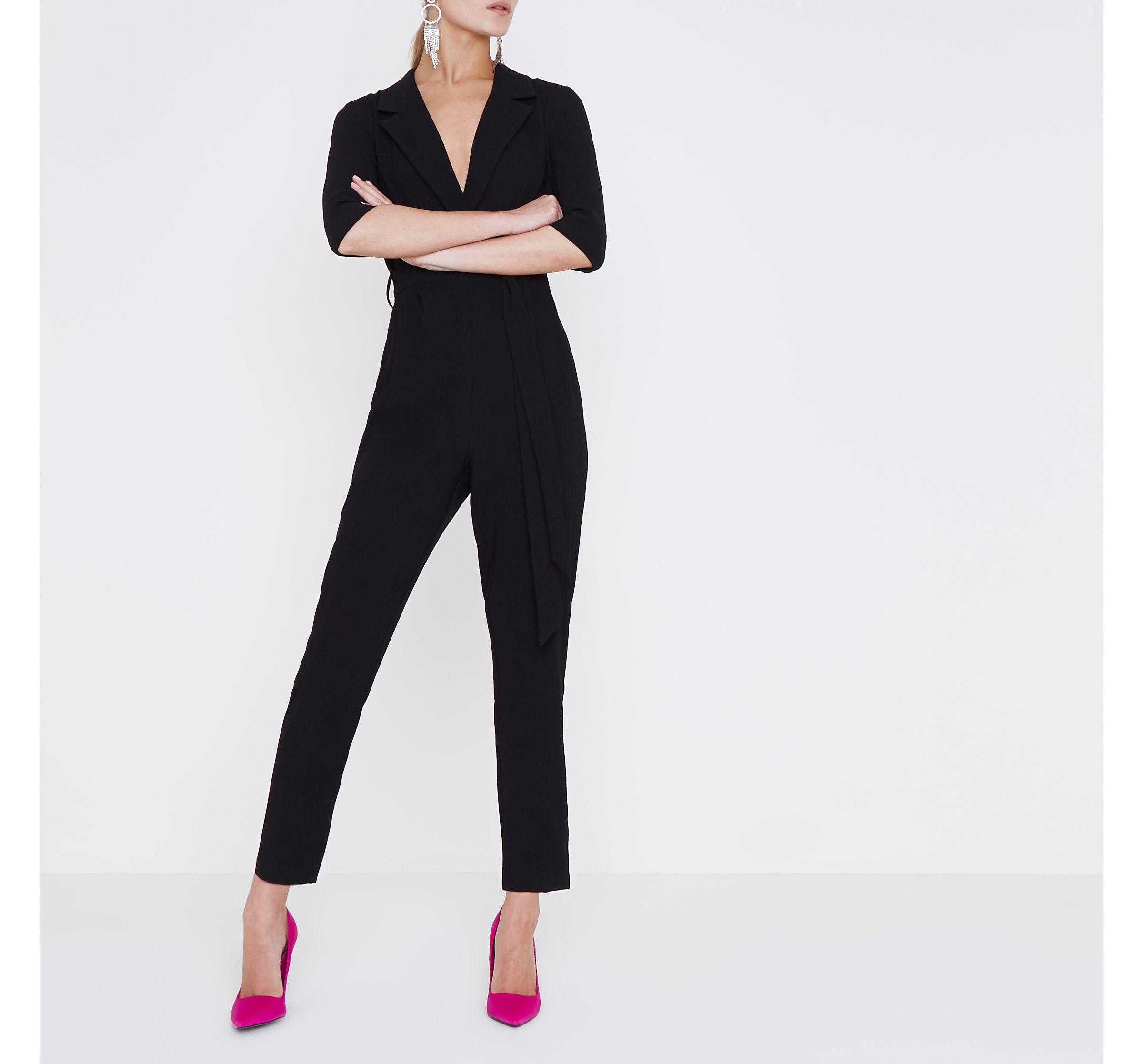 river island black jumpsuit