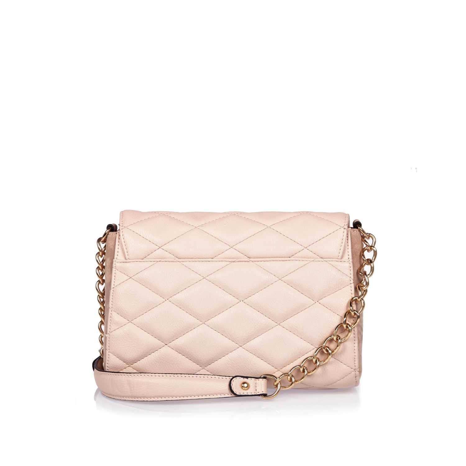 Lyst - River Island Pink Quilted Shoulder Bag in Natural