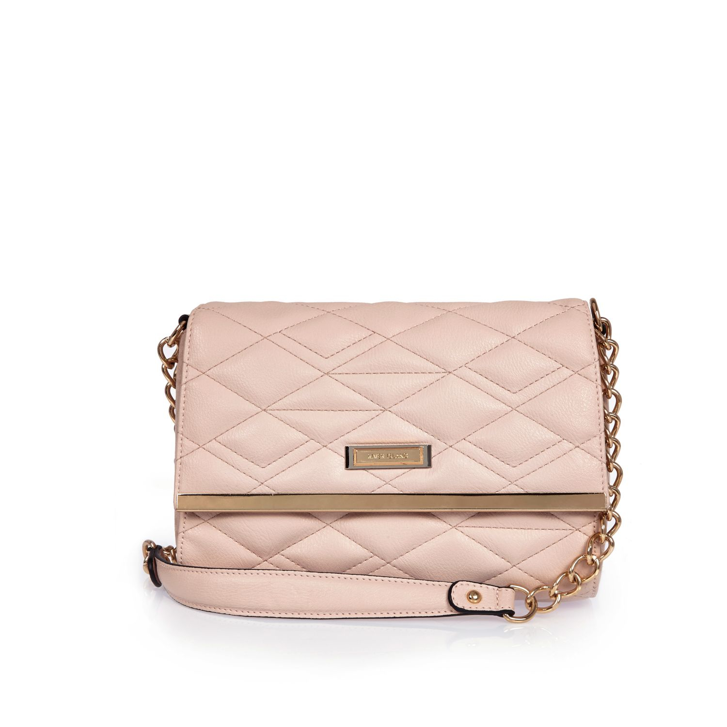 Lyst River Island Pink Quilted Shoulder Bag in Natural