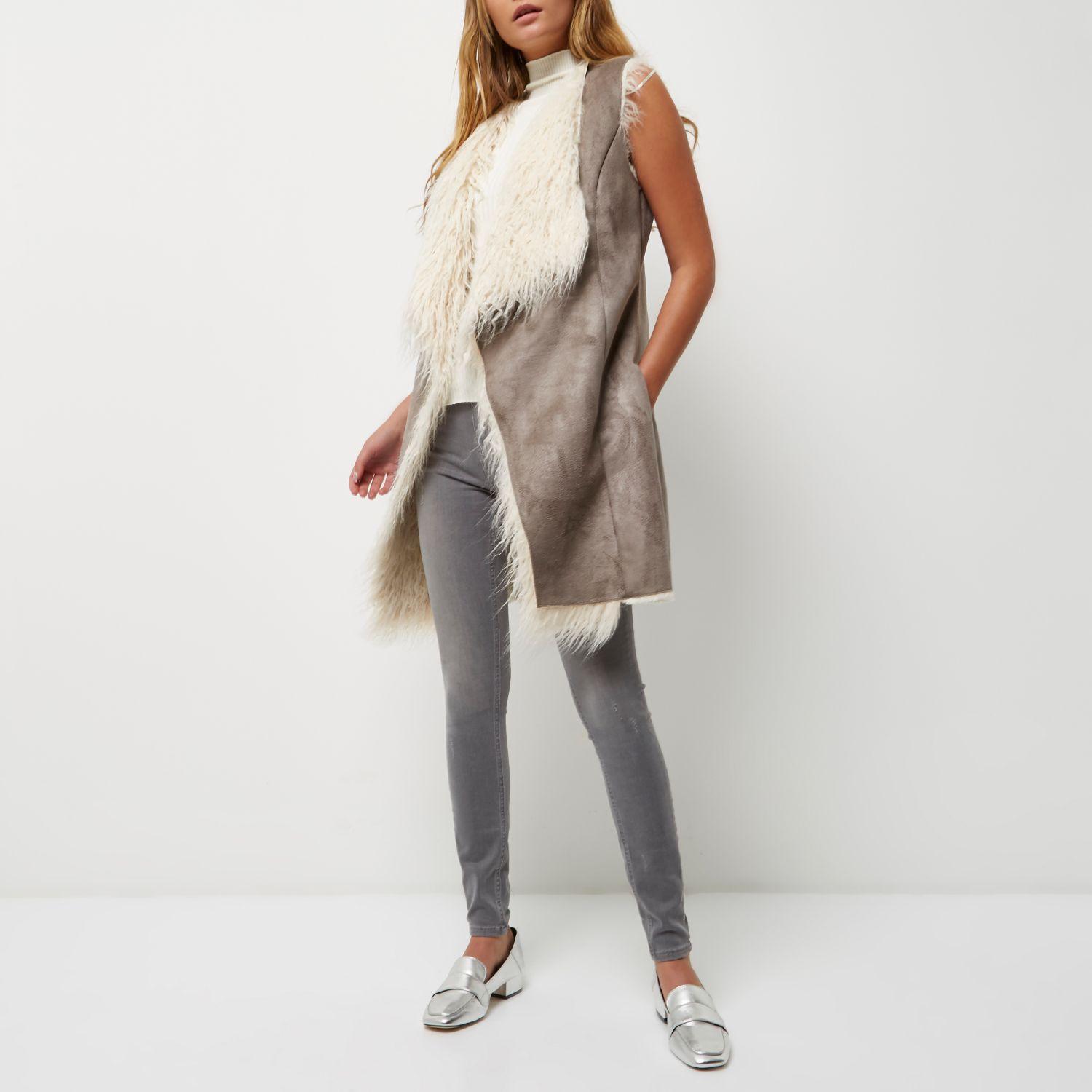 long gilet river island