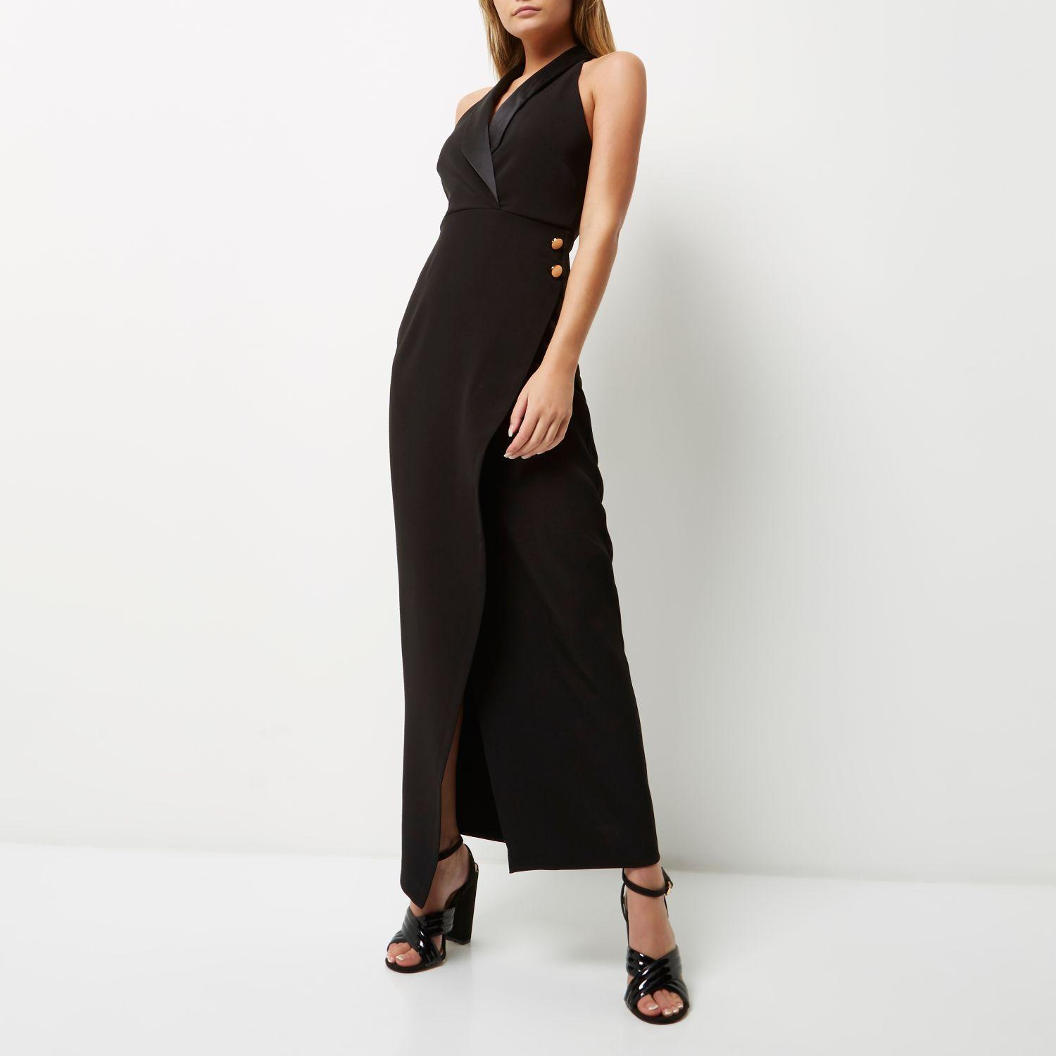 Tuxedo Maxi Dress