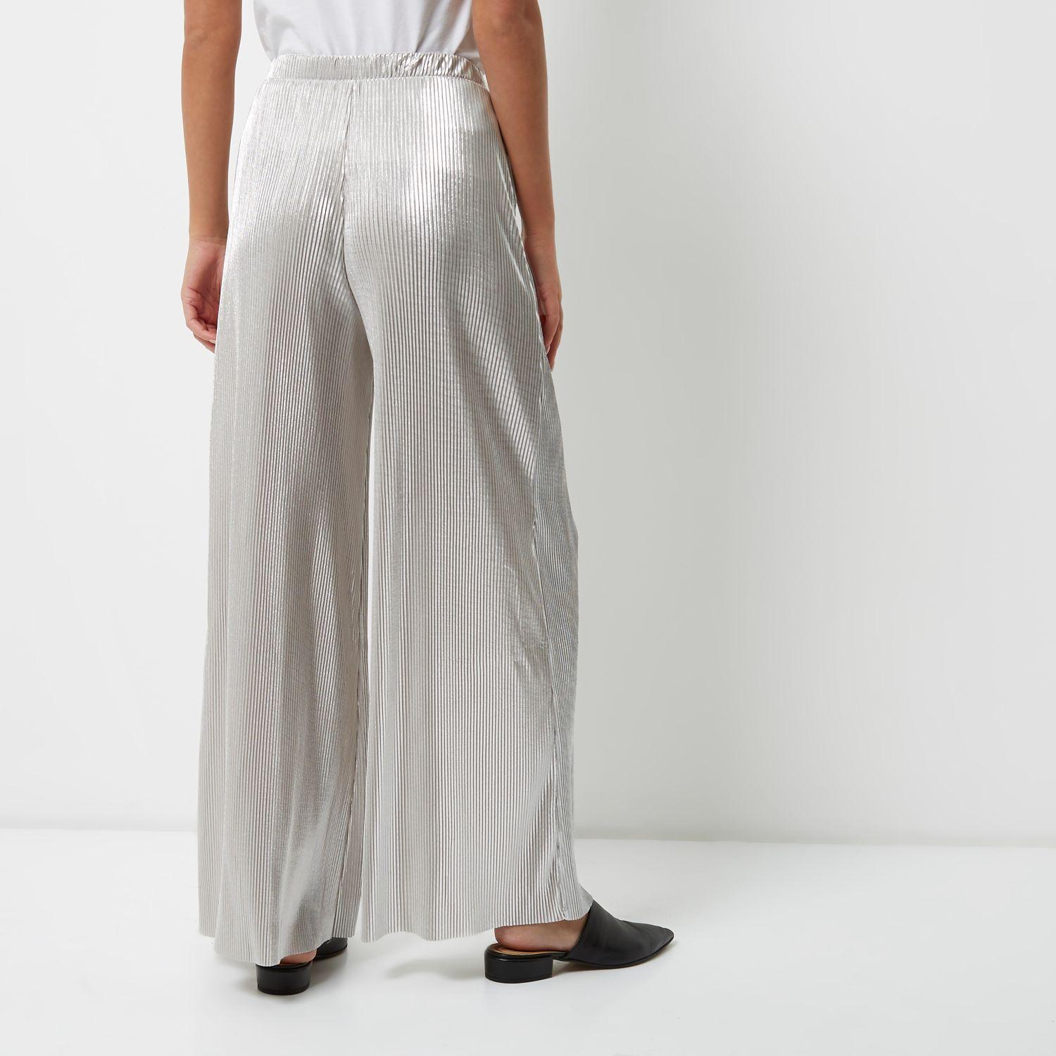 metallic palazzo pants