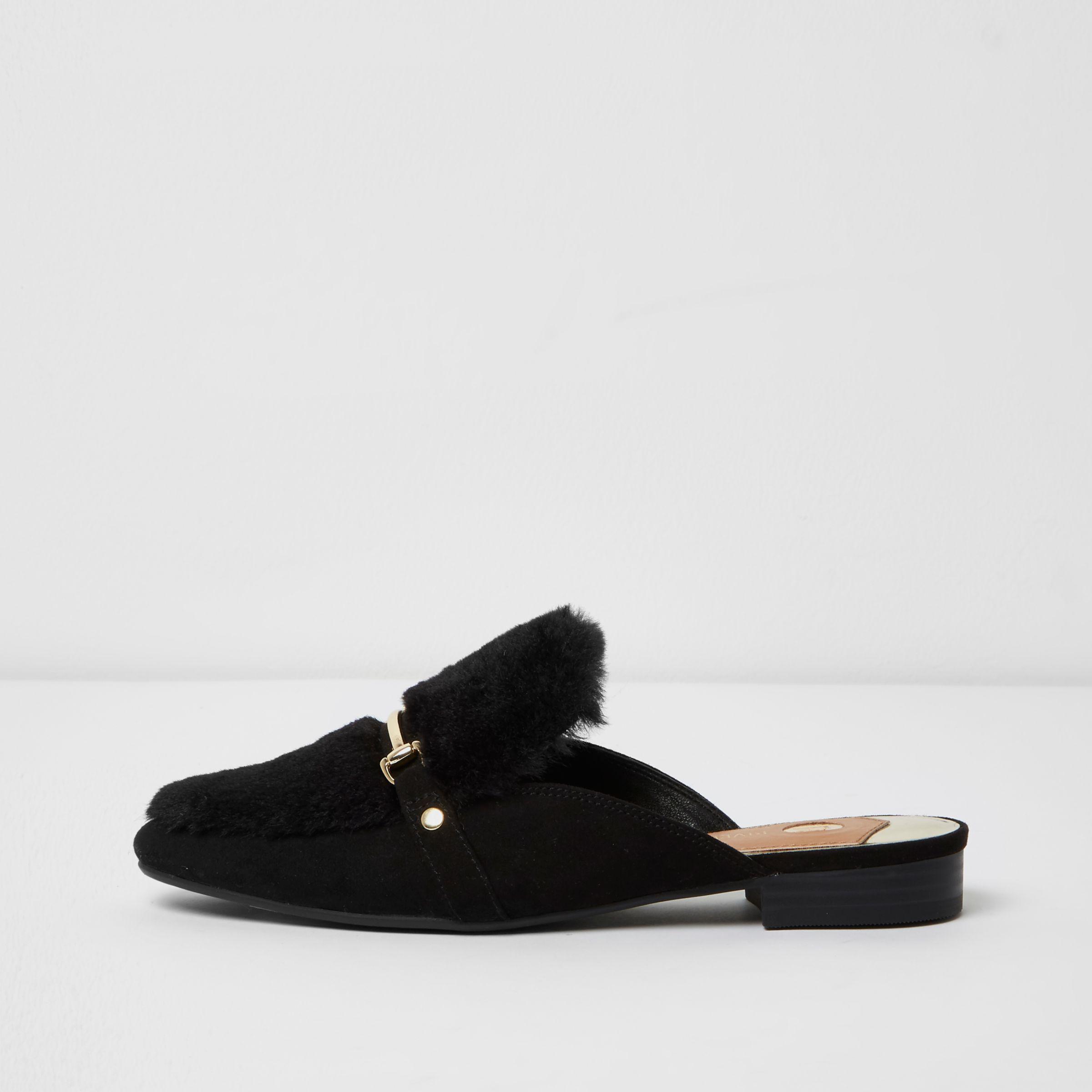 river island backless loafers