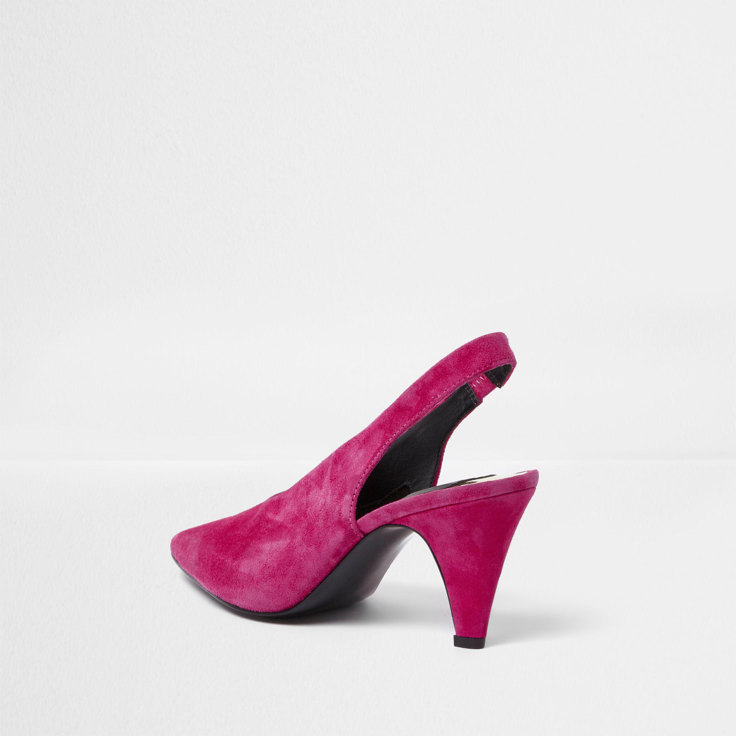 pink suede strappy heels