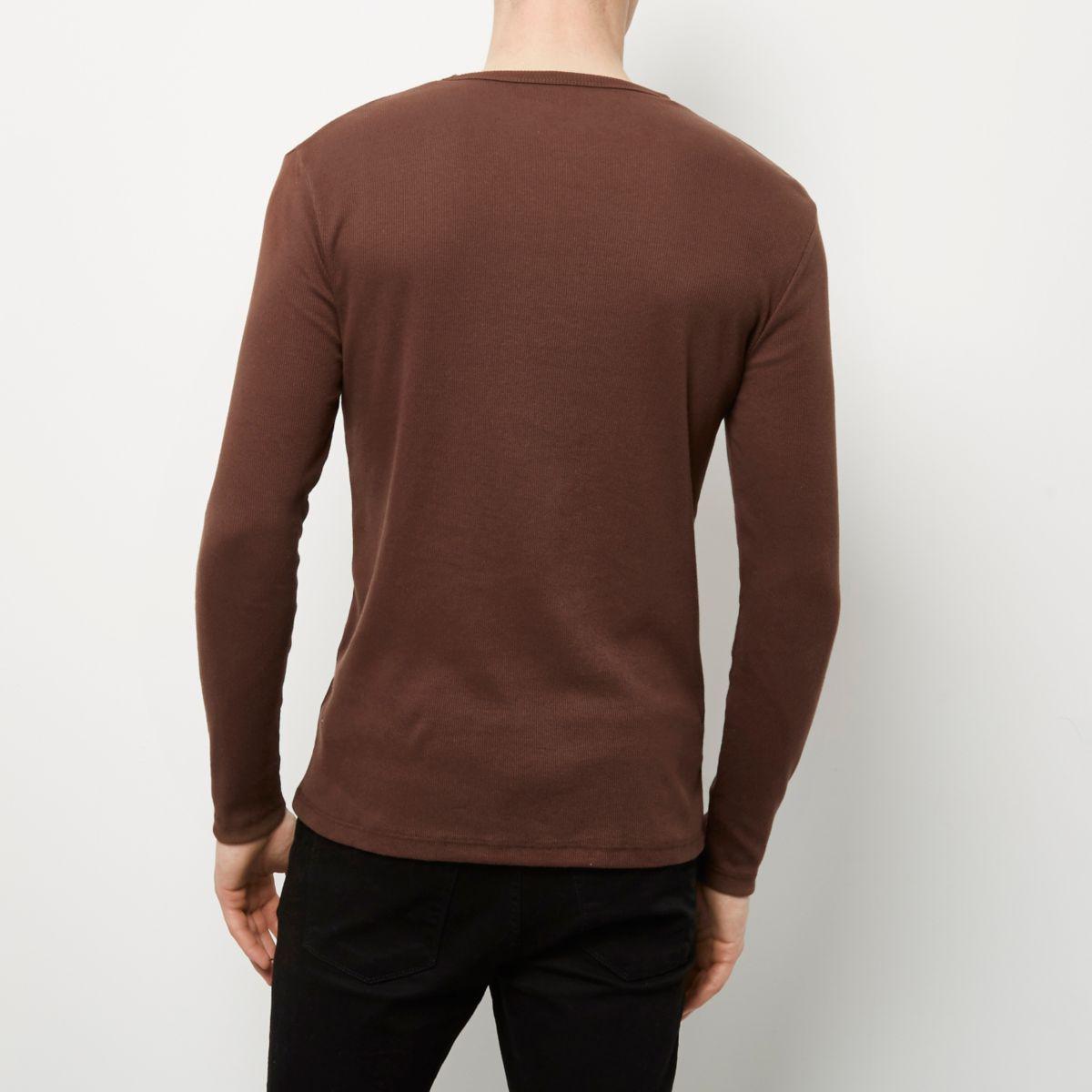 river island ribbed t shirt