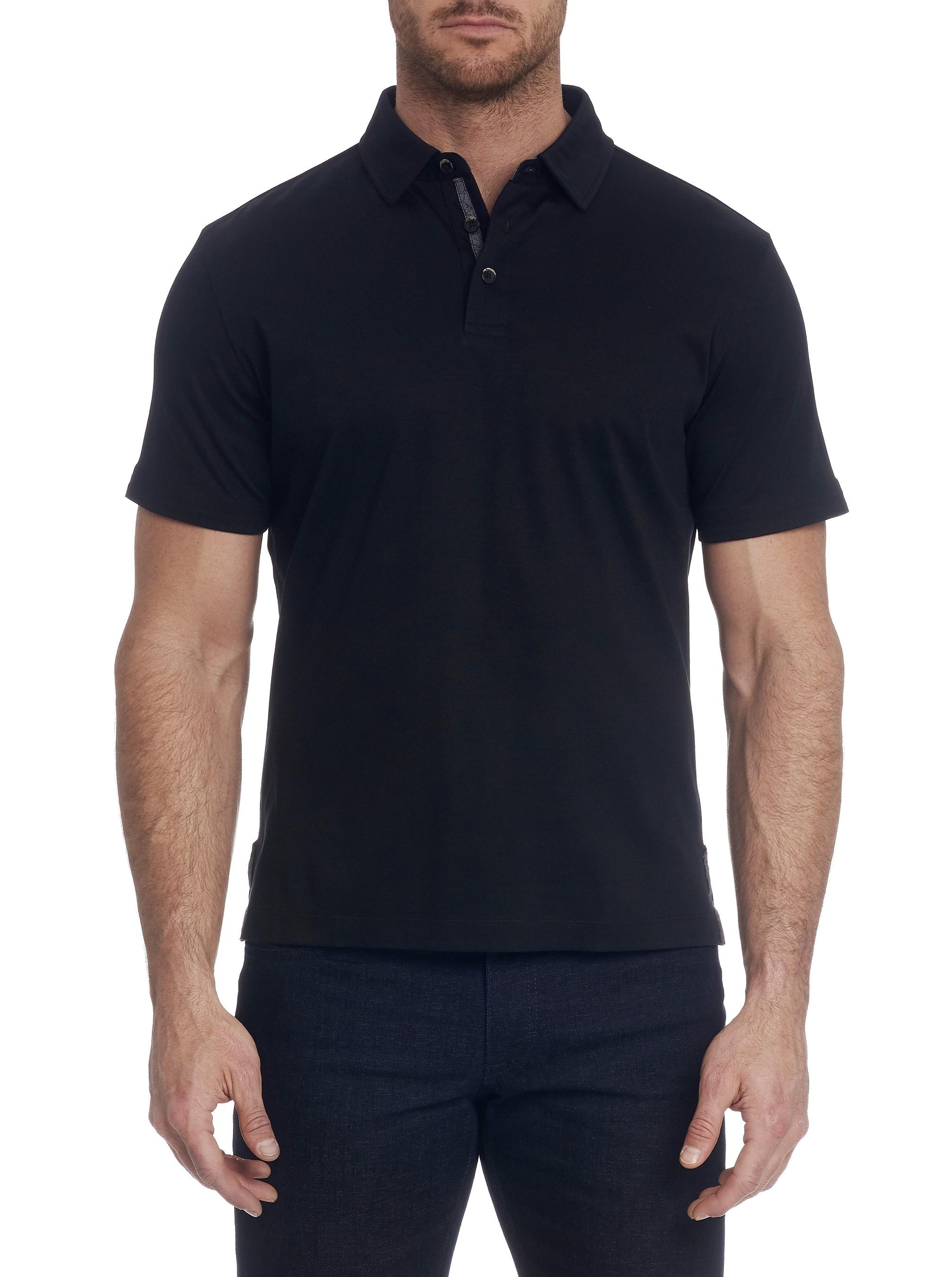 Robert Graham Cotton Freshman Polo in Black for Men - Lyst