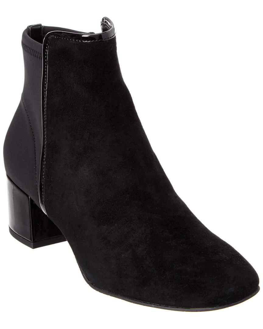donald pliner suede lug side zip comfort booties