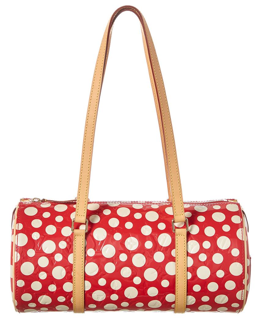 Lyst - Louis Vuitton Limited Edition Yayoi Kusama Red Dots Monogram Vernis Leather Papillon 30 ...