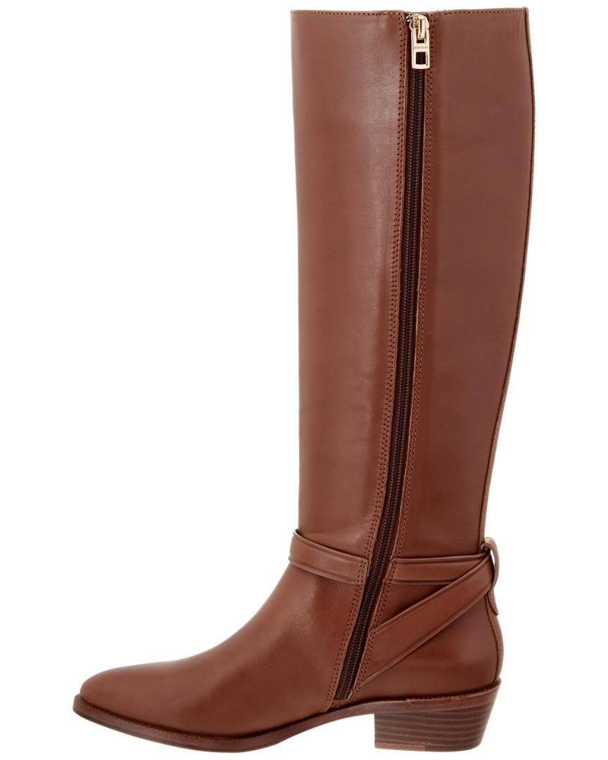 COACH Caroline Leather Boot in Brown - Lyst