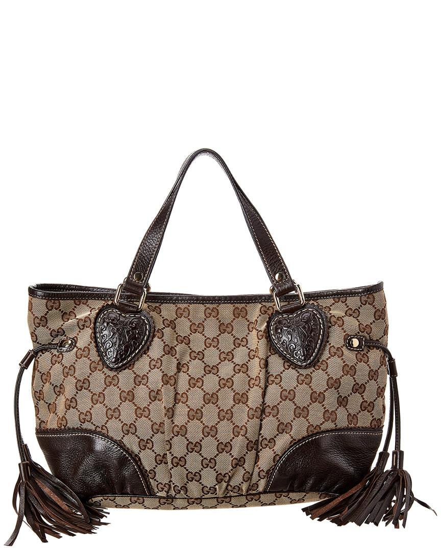gucci canvas leather