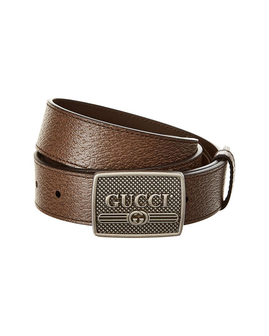 Gucci Logo Buckle Leather Belt in Brown for Men - Save 10% - Lyst
