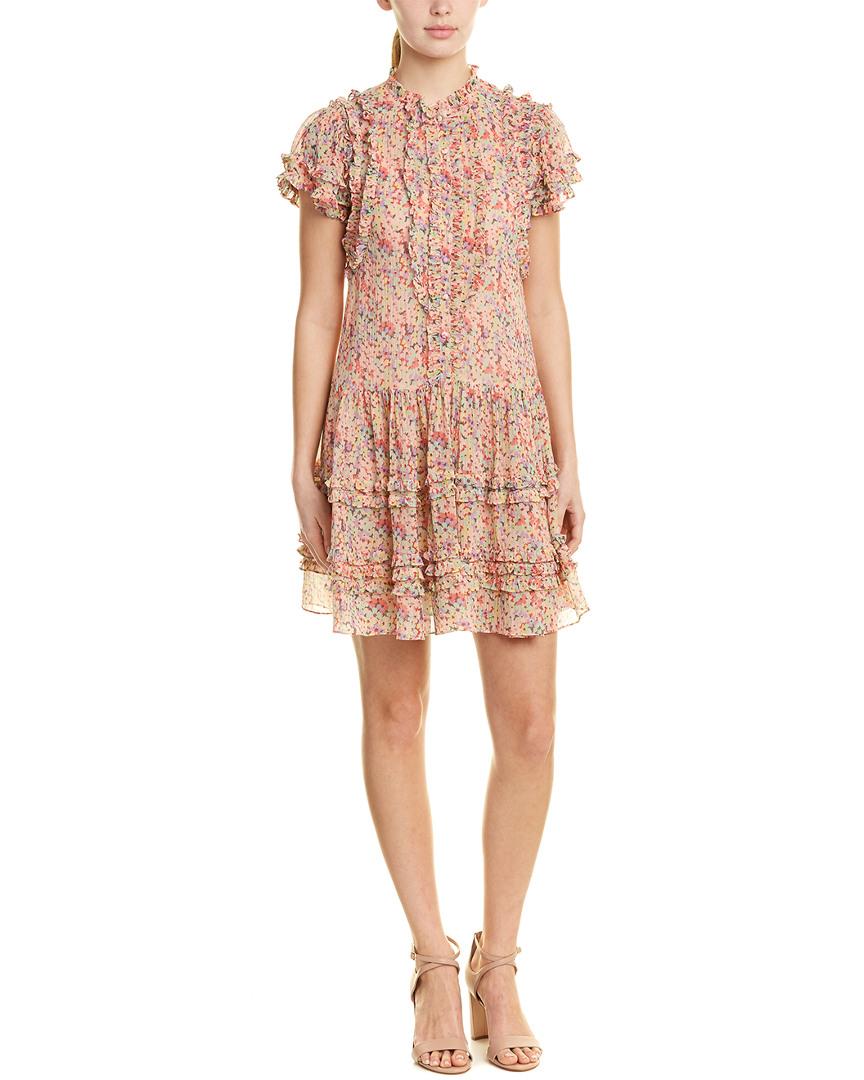 rebecca taylor shirring tier dress