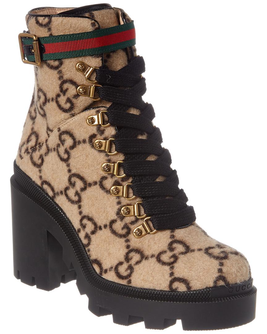 brown gucci boots women's