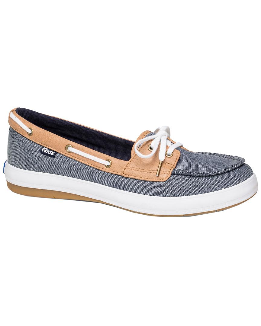 Keds Charter Chambray Boat Shoe in Blue Lyst