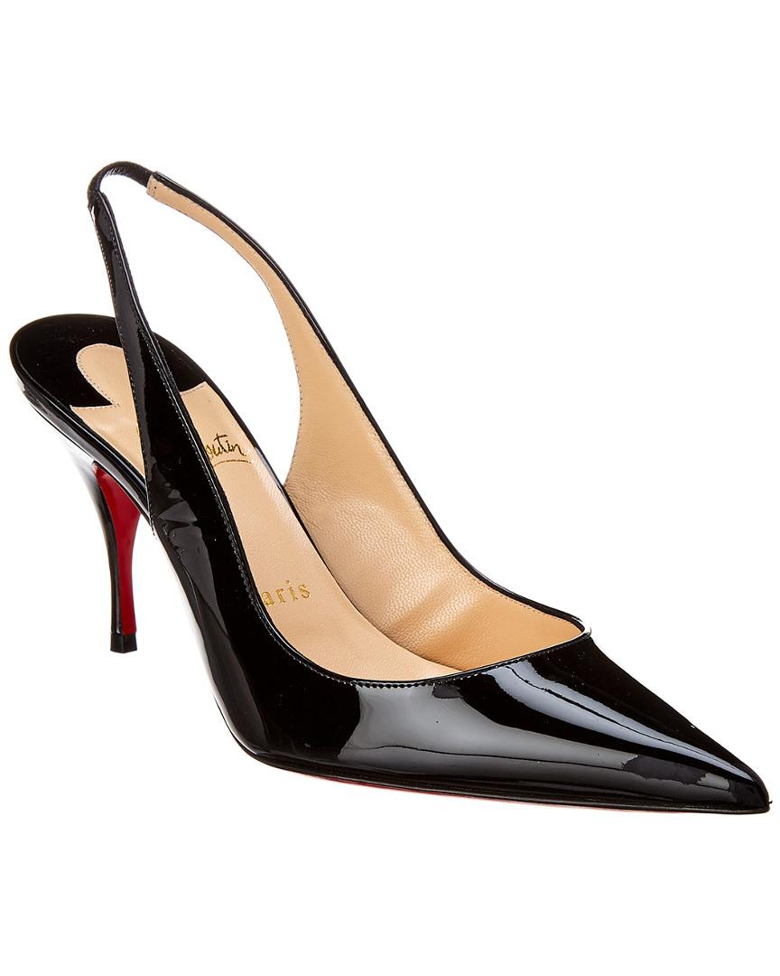 Lyst - Christian Louboutin Clare Sling 80 Patent Pump in Black - Save 2%
