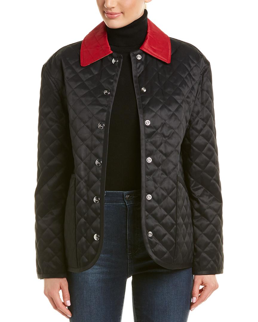 Lyst - Burberry Diamond Quilted Barn Jacket in Black