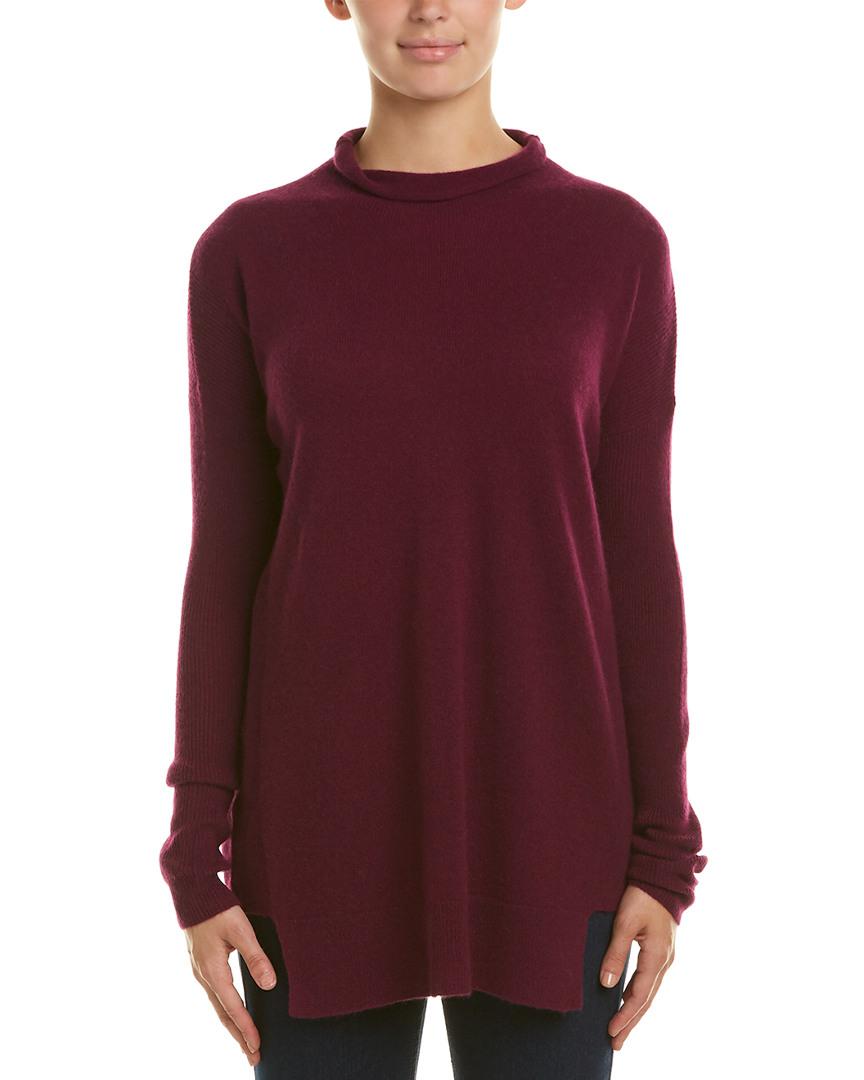 Download Lyst - White + Warren Mock Neck Cashmere Sweater in Purple ...