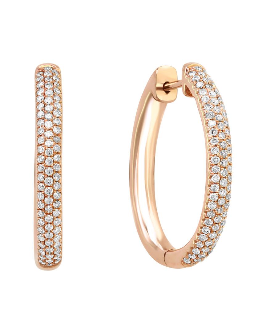 Lyst Effy Fine Jewelry 14k Rose Gold 0.45 Ct. Tw. Diamond Hoops in