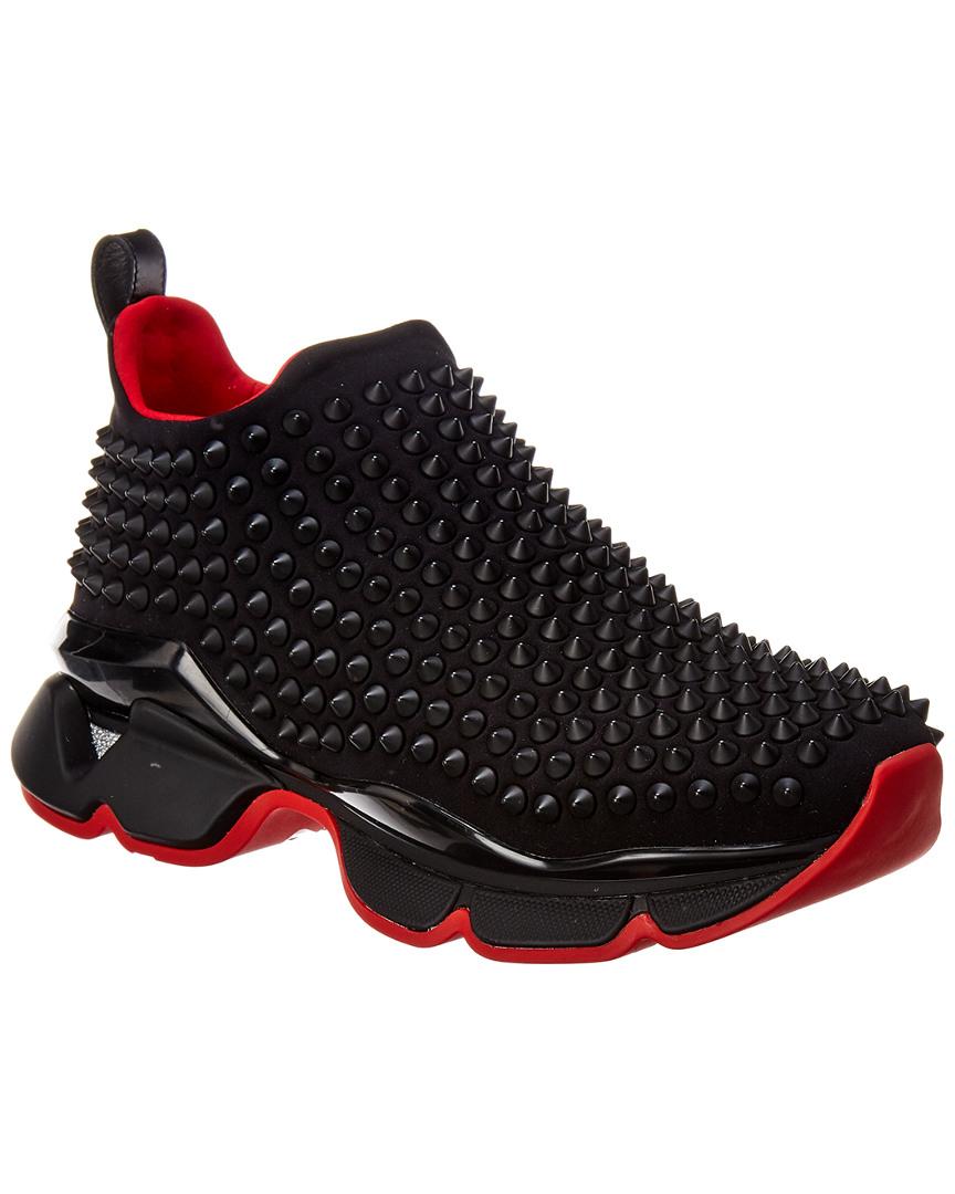 Christian Louboutin Spike Sock Neoprene Sneaker in Black - Save 23% - Lyst