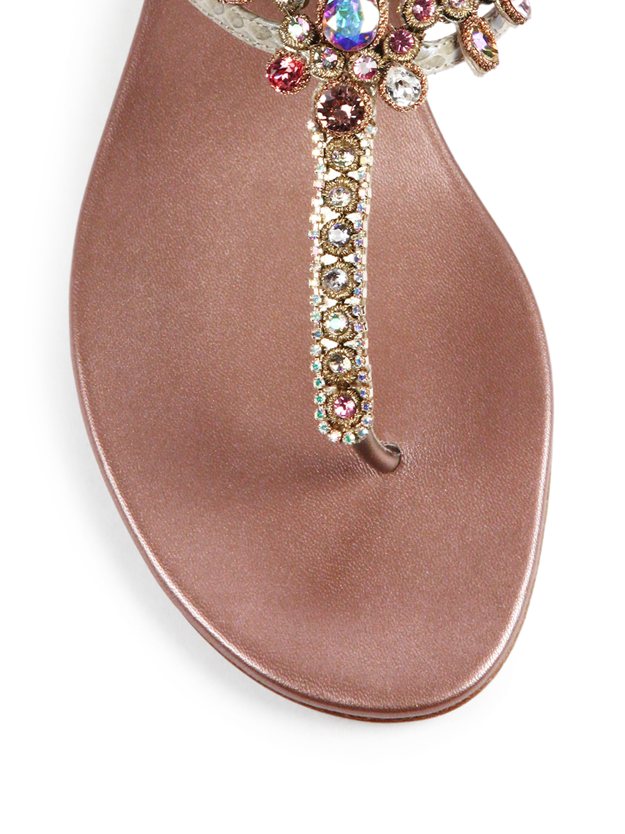 rene caovilla swarovski sandals