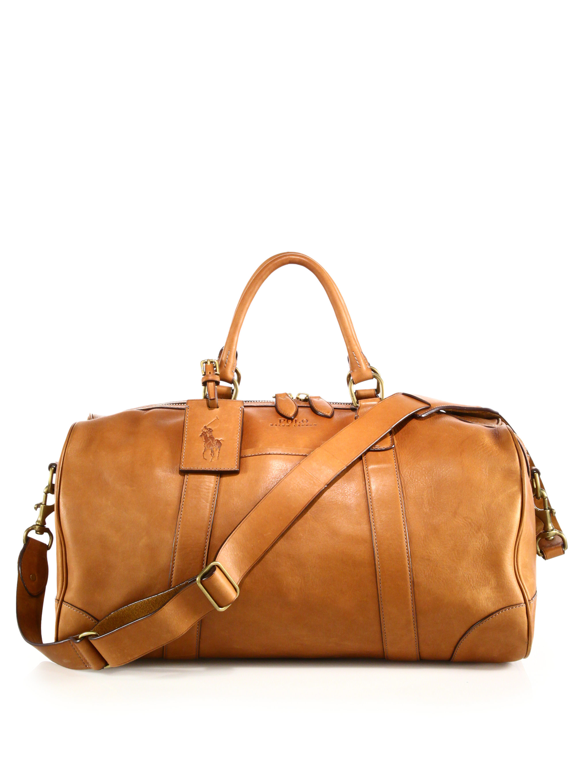 Lyst Polo Ralph Lauren Leather Duffel Bag in Brown for Men