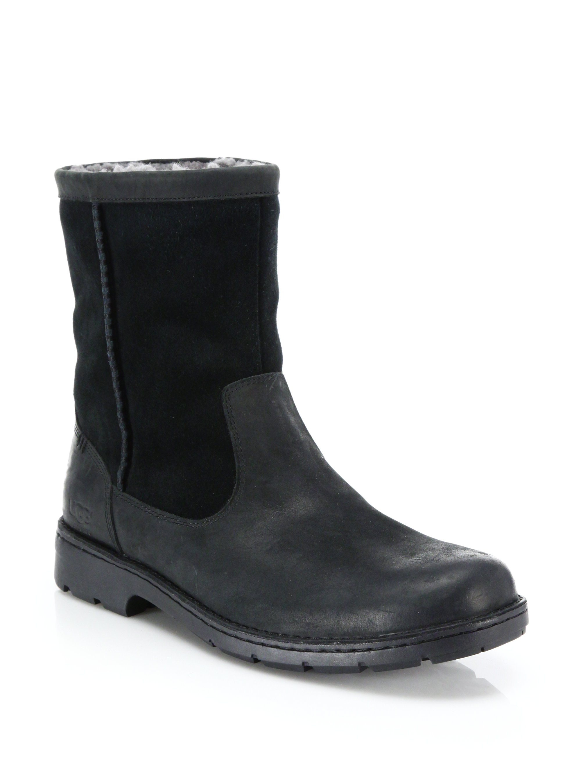 Ugg Forester Slip-on Boots in Black for Men | Lyst