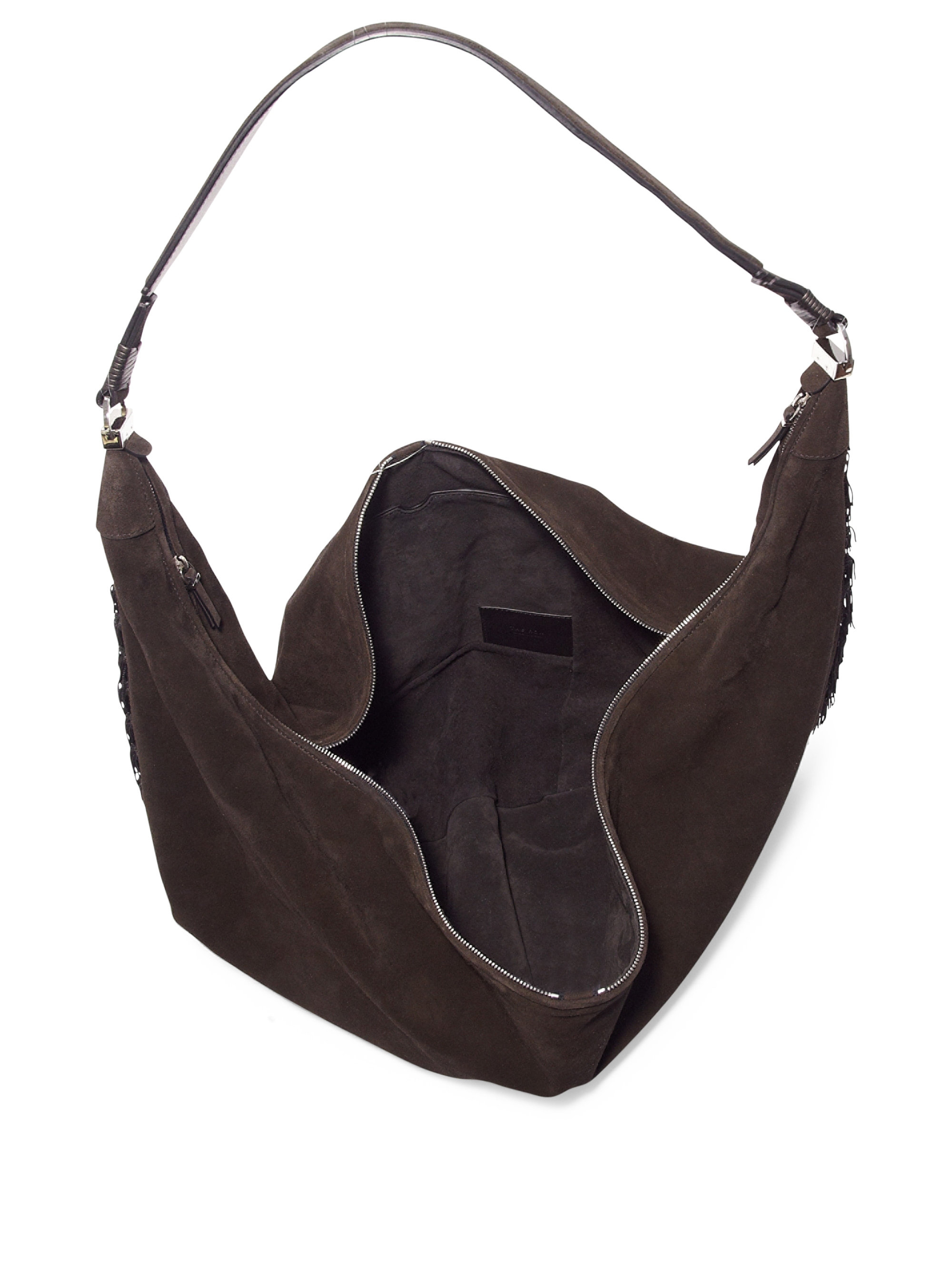 Lyst - The Row Sling 15 Ostrich Leather Hobo Bag in Black