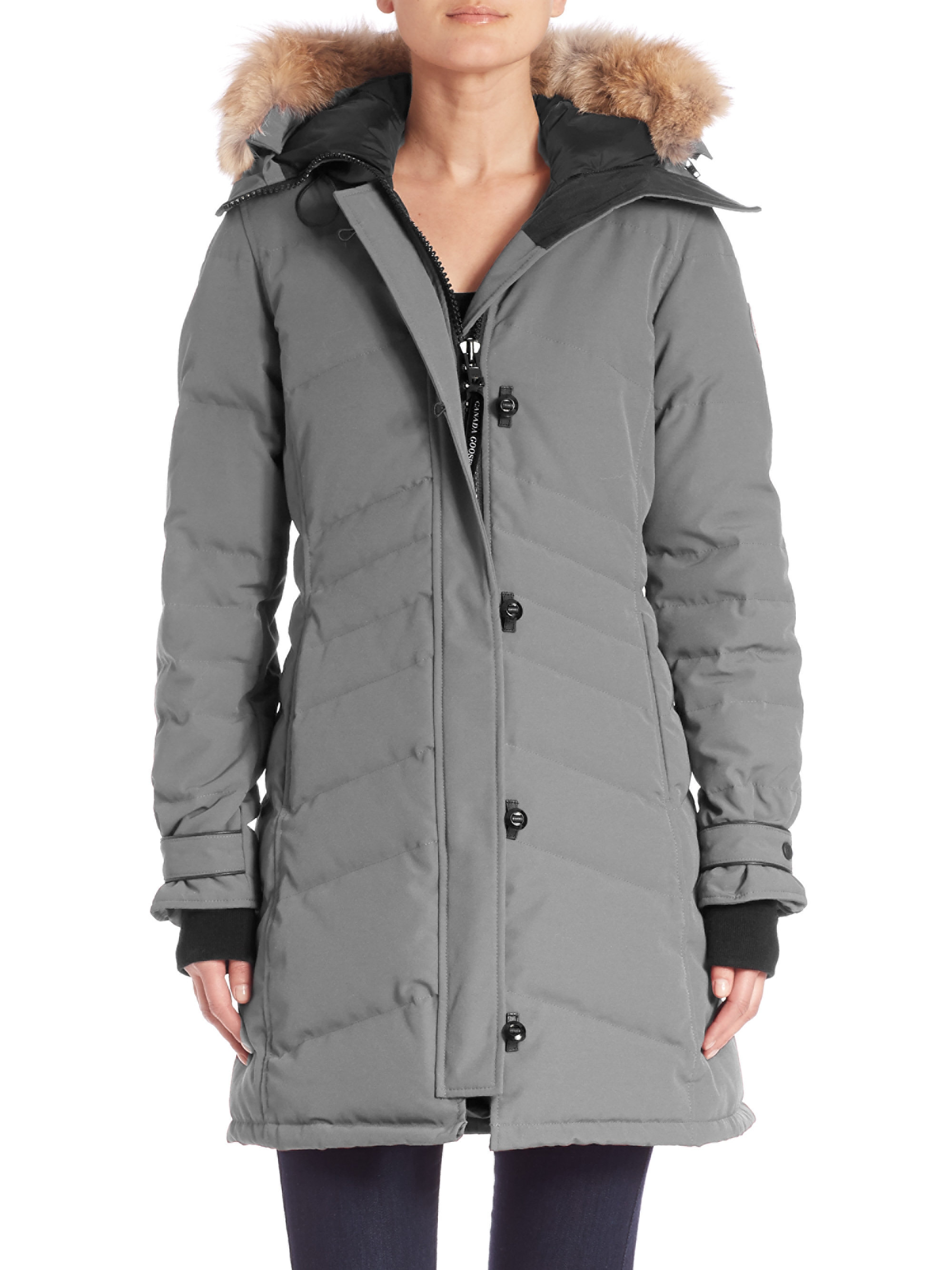 Canada goose Arctic Tech Lorette Furtrim Down Parka in Gray Lyst
