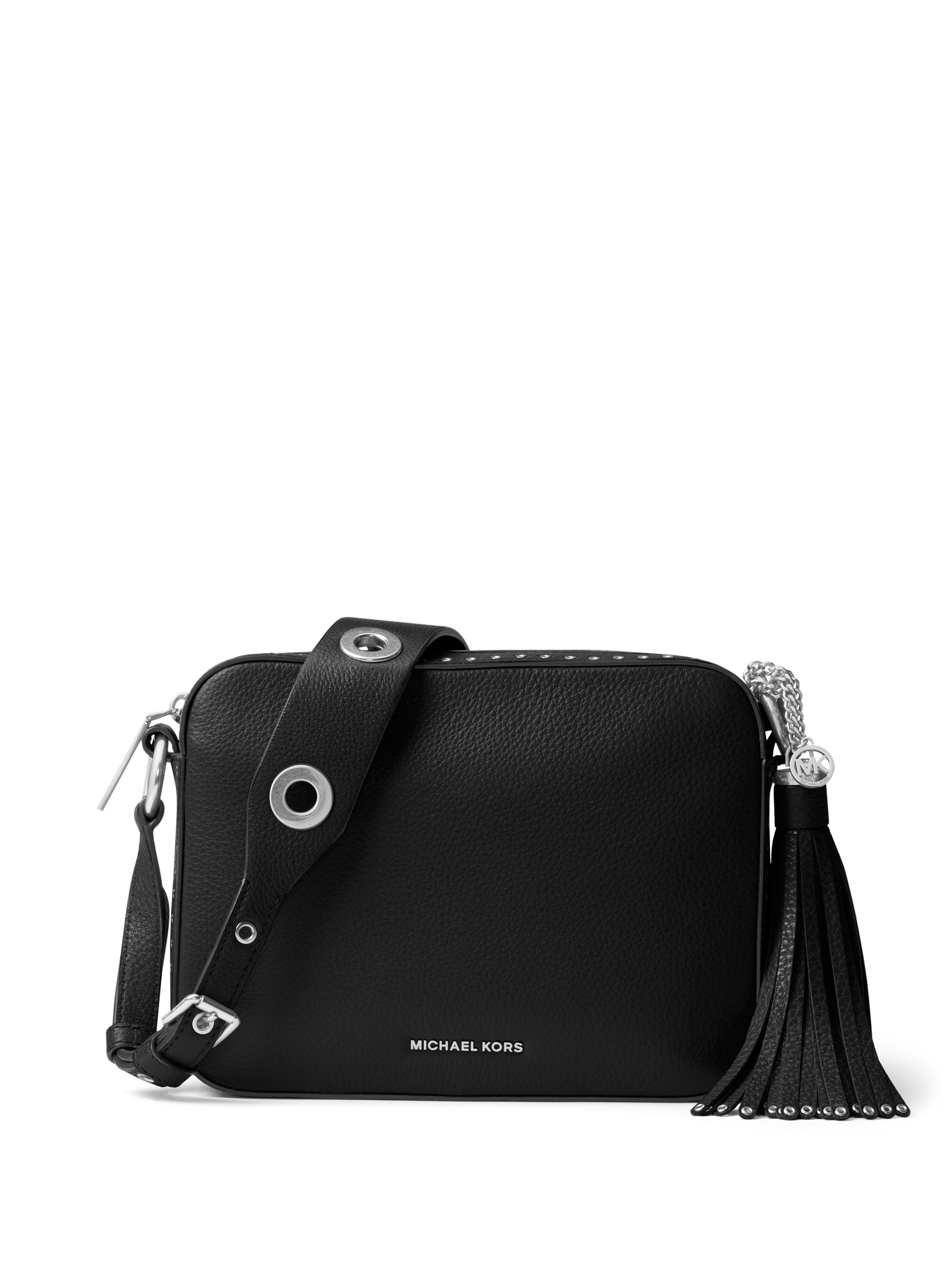 Lyst - Michael Kors Brooklyn Large Leather Camera Bag in Black