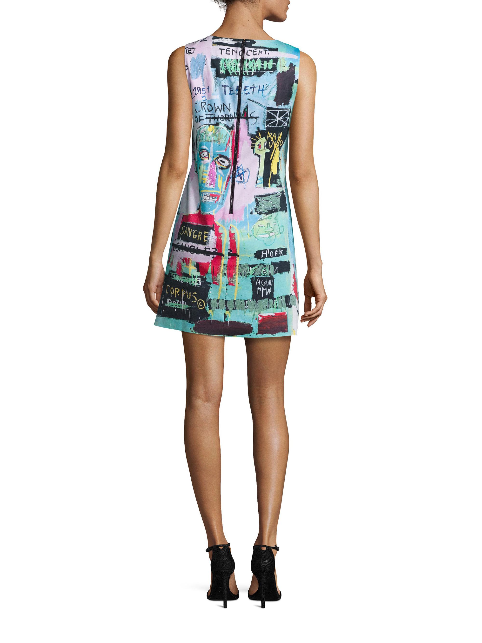 Lyst Alice Olivia X Basquiat Clyde Printed Shift Dress 9780