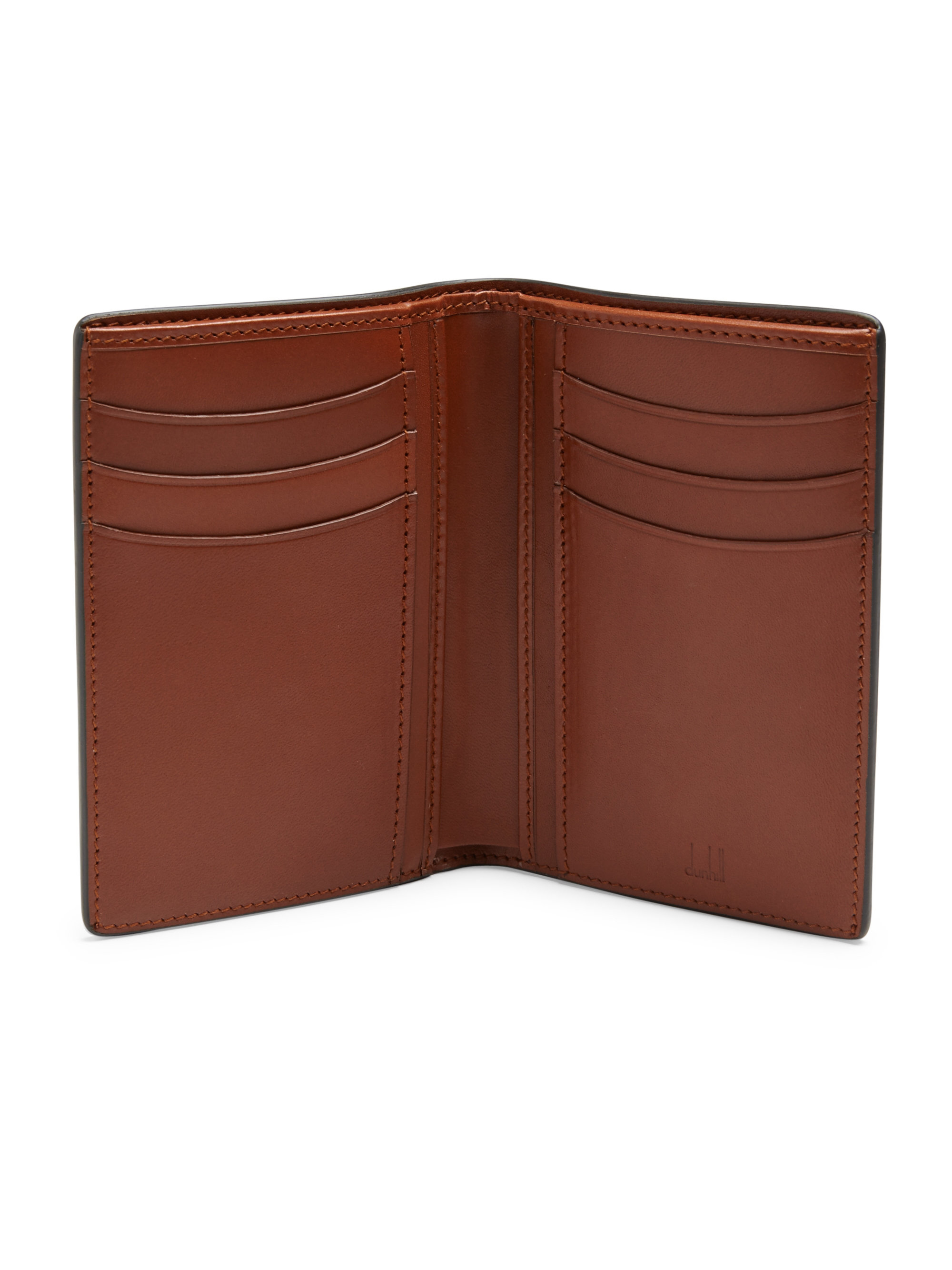 Lyst - Dunhill Chassis Small Vertical Leather Bifold Wallet in Brown for Men